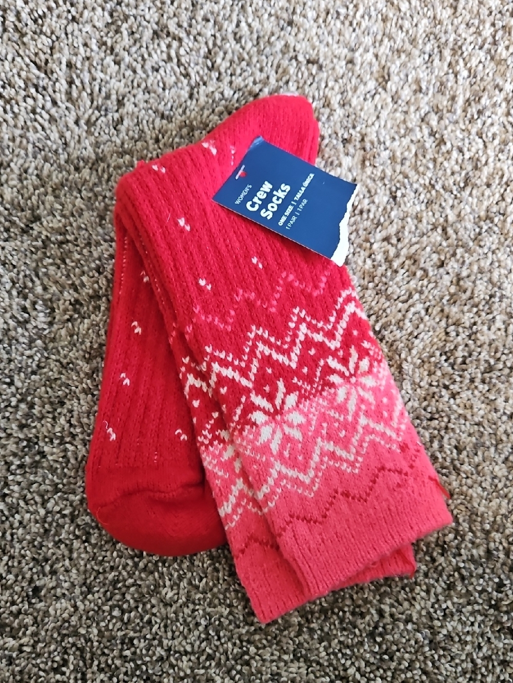 Red Old Navy Crew Socks